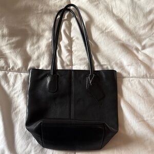 Coach Black Leather Tote Bag